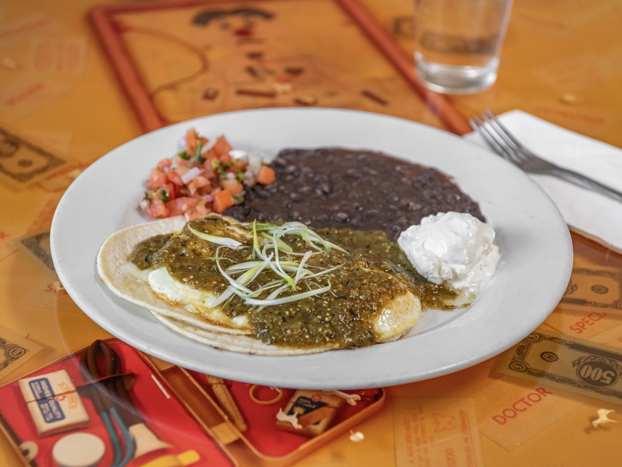 Huevos Rancheros at Rudy's Can't Fail Cafe