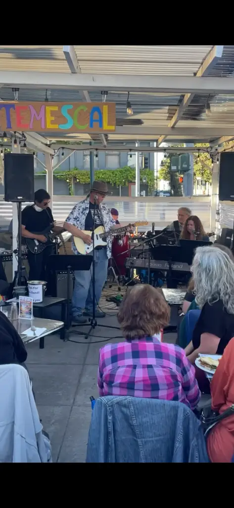 Temescal 2026 performing at Rudy’s patio music night